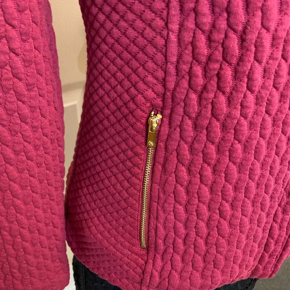 Isaac Mizrahi quilted moto style jacket. Size XS - Picture 3 of 13